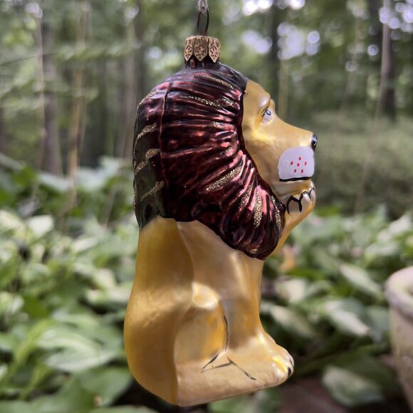 Kurt Adler WIZARD OF OZ Crying Cowardly Lion Holiday Ornament  Hand Blown Glass - Picture 6 of 10